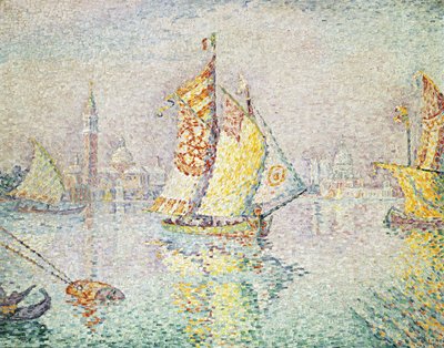 La vela amarilla, Venecia, 1904 de Paul Signac